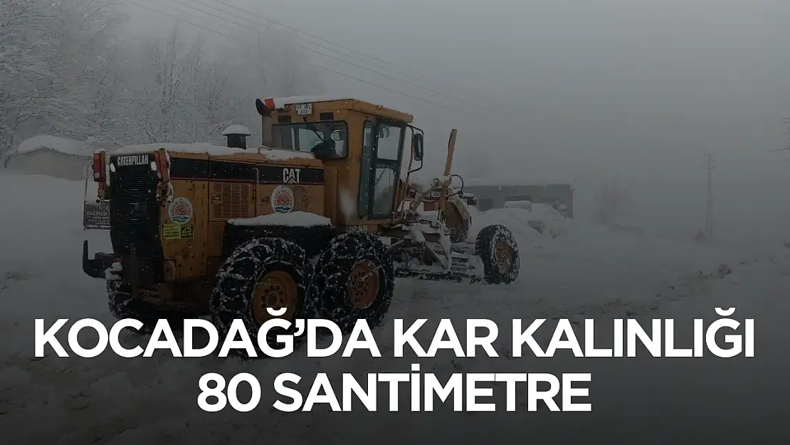 Atakum Kocadağ mevkisinde kar kalınlığı 80 santime ulaştı