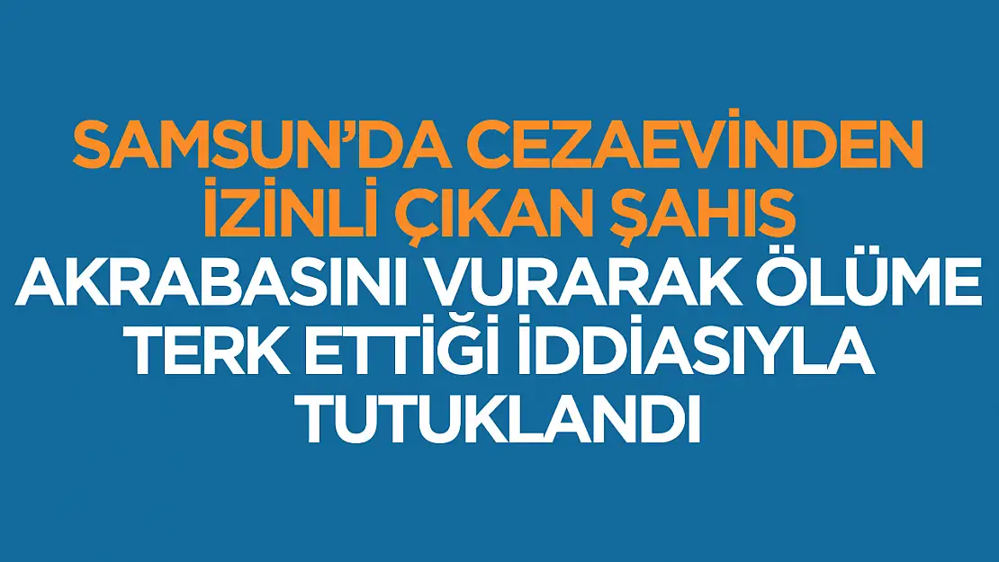 Cezaevinden izinli çıkan şahıs akrabasını ölüme terk ettiği iddiasıyla tutuklandı